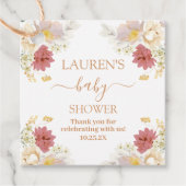 Baby in Bloom Baby shower Meisje Bedankjes Labels (Voorkant)