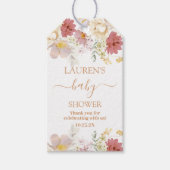Baby in Bloom Baby shower Meisje Gift Label Cadeaulabel (Voorkant)