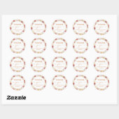 Baby in Bloom Baby shower Meisje Ronde Sticker (Vel)
