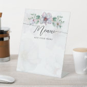 Baby in bloom Baby Shower-menu Reclamebord Met Voetstuk (Insitu)