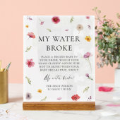 Baby in Bloom Baby shower Mijn Water Broke Game Acryl Bord
