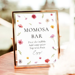 Baby in Bloom Baby shower Momosa Bar Poster