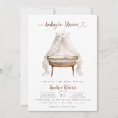 Baby in Bloom Baby shower Nodig Boho Neutral uit Kaart (Voorkant)