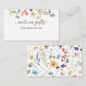 Baby in Bloom Baby shower Opmerking over geschenke Informatiekaartje (Voorkant / Achterkant)