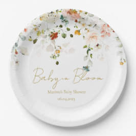 Baby in Bloom Baby shower Papieren Bordje