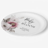 Baby in Bloom Baby shower Papieren Bordje (Gekanteld)