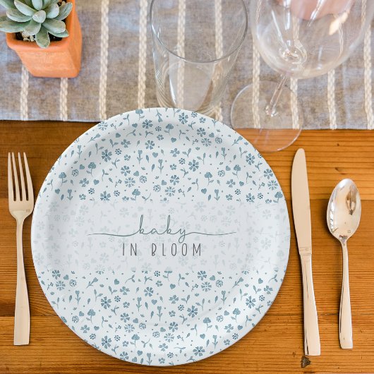 Baby in Bloom baby shower Papieren Bordje