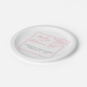 Baby In Bloom Baby Shower Papieren Bordje (Gekanteld)