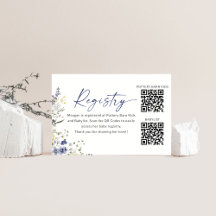Baby in Bloom Baby shower Registry Kaart QR-codes