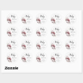 Baby in Bloom Baby shower Ronde Sticker (Vel)