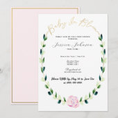 Baby in Bloom - Baby shower - Save the Date (Voorkant / Achterkant)