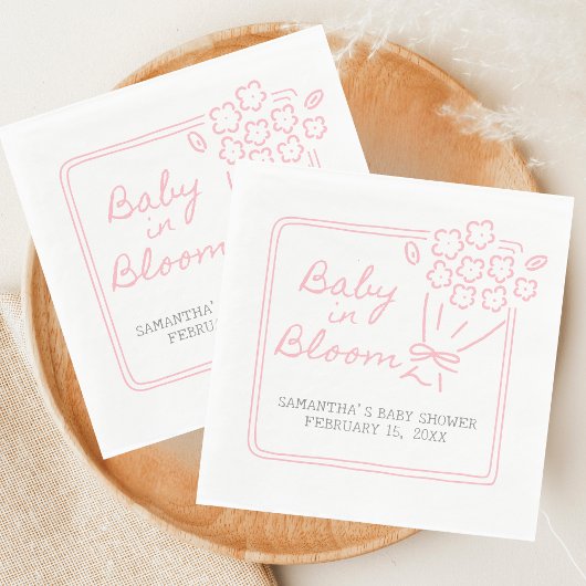 Baby in Bloom Baby Shower Servet