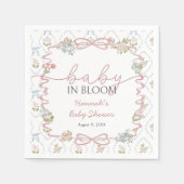 Baby in Bloom Baby Shower  Servet (Voorkant)