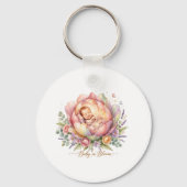 Baby in Bloom Baby Shower  Sleutelhanger (Voorkant)
