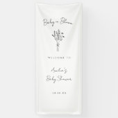 Baby in Bloom baby shower Spandoek (Verticaal)