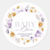 Baby in Bloom Baby shower Sticker (Voorkant)