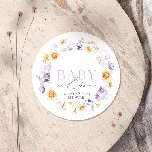 Baby in Bloom Baby shower Sticker