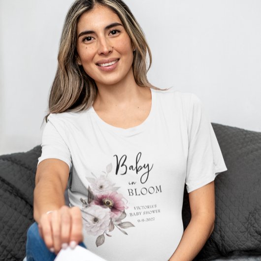 Baby in Bloom Baby shower T-shirt