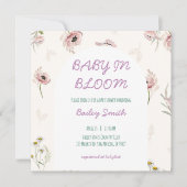 baby in bloom baby shower uitnodiging (Voorkant)