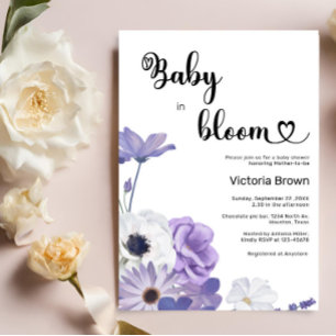 Baby in Bloom Baby Shower Uitnodiging