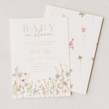 Baby In Bloom Baby Shower Uitnodiging