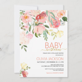 Baby in Bloom Baby Shower uitnodiging