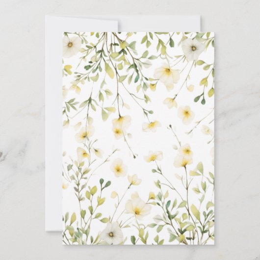 baby in Bloom Baby shower Uitnodiging (Achterkant)