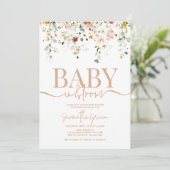 Baby in bloom baby shower uitnodiging (Staand voorkant)