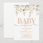 Baby in bloom baby shower uitnodiging (Voorkant / Achterkant)