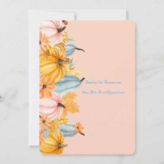 baby in bloom baby shower uitnodiging (Achterkant)