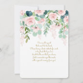 Baby in Bloom baby shower Uitnodiging (Achterkant)