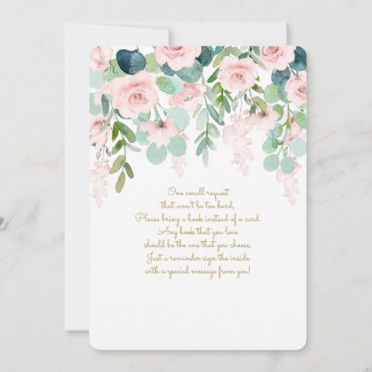 Baby in Bloom baby shower Uitnodiging (Achterkant)