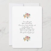 Baby in Bloom baby shower Uitnodiging (Achterkant)