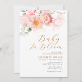 Baby in bloom baby shower-uitnodiging kaart (Voorkant)