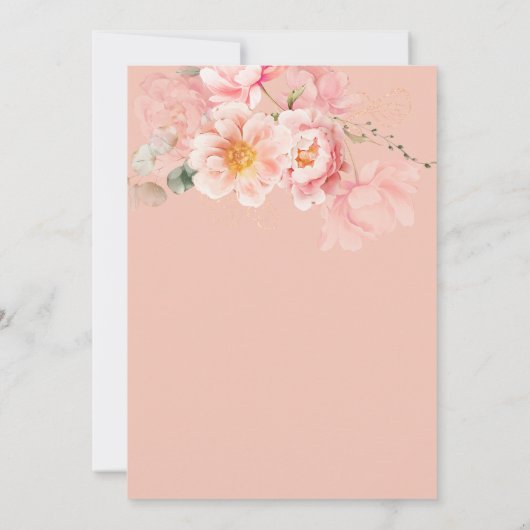 Baby in bloom baby shower-uitnodiging kaart (Achterkant)