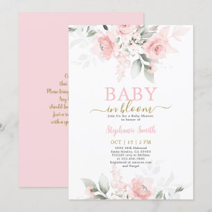 Baby in Bloom Baby Shower Uitnodiging voor Meisje