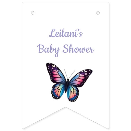 Baby in Bloom baby shower unisex Vlaggetjes (Eerste vlag)