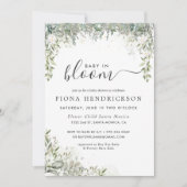 Baby in Bloom | Baby shower van Floral Greenery Kaart (Voorkant)