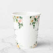 Baby in Bloom | Baby shower van zonnebrandmiddelen Papieren Bekers (Links)