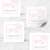 Baby In Bloom Baby Shower Vierkante Sticker