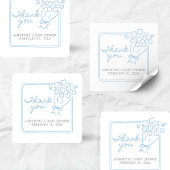 Baby In Bloom Baby Shower Vierkante Sticker