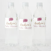 Baby in Bloom Baby shower Water Fles Label Waterfles Etiket (Flessen)