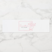 Baby In Bloom Baby Shower Waterfles Etiket (Enkel label)