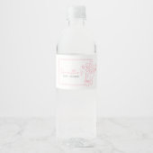 Baby In Bloom Baby Shower Waterfles Etiket (Voorkant)