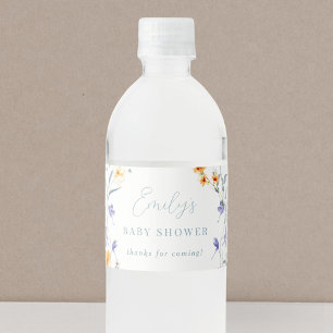 Baby in Bloom Baby shower Waterfles Etiket