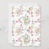 Baby in Bloom Baby shower Waterverf Bloemen Kaart (Achterkant)