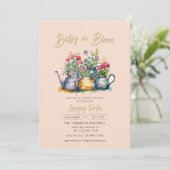 Baby in Bloom | BABY SHOWER WATERVERF Kaart (Staand voorkant)
