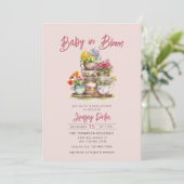 Baby in Bloom | BABY SHOWER WATERVERF Kaart (Staand voorkant)
