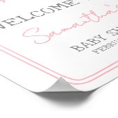Baby In Bloom Baby Shower Welcome Sign Poster (Hoek)