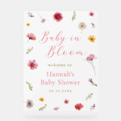 Baby in Bloom Baby shower Welkom Acryl Bord (Voorkant)